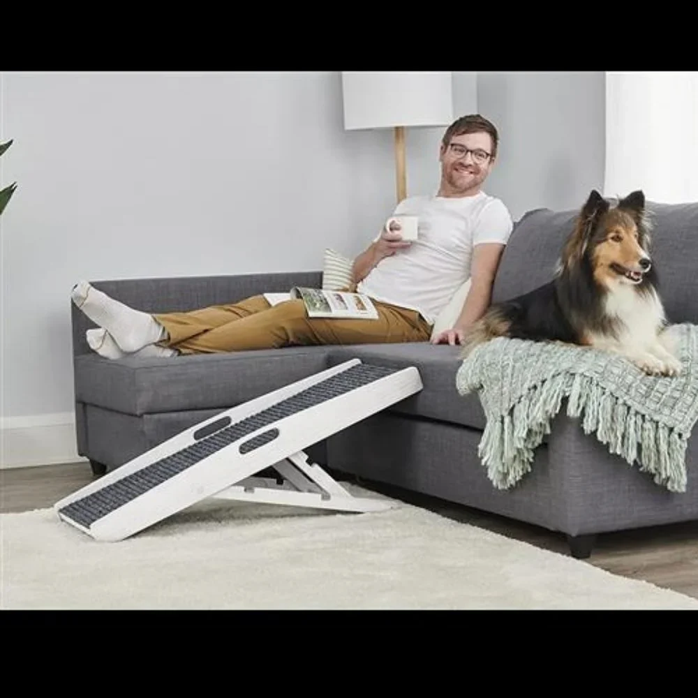 🐶Pet Ramp Collapsible Adjustable Height Includes Handles Non-Slip 🐶NWT